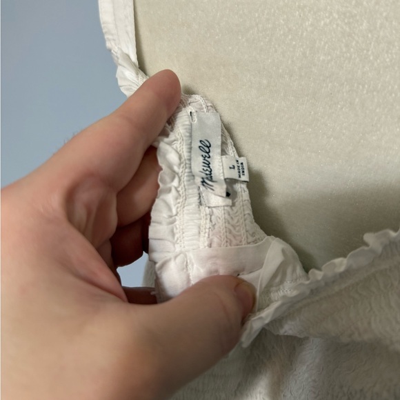 Madewell  Lucie Smocked Tank Top Size Large‎ - Picture 6 of 7